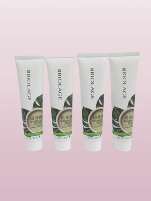 BIOLAGE ALL IN ONE SHAMPOO SCRUB WITH OAT AVEC DE I'AVOINE 1 OZ SET OF 4