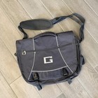 Guess Messenger Bag Laptop Shoulder Bag Large Black Work Travel Organizer