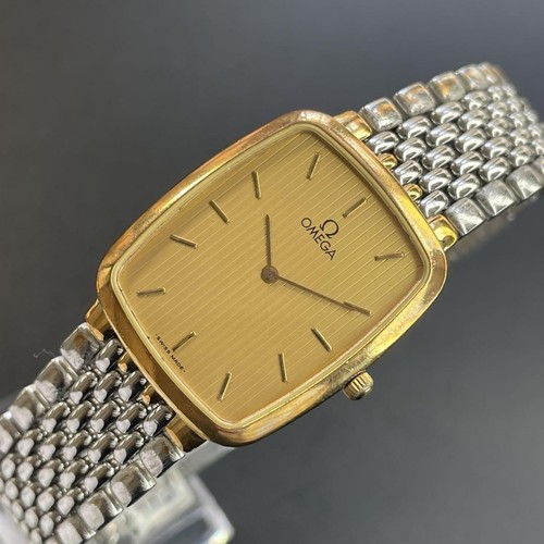 Omega De Ville Cal.1378 Quartz Gold Dial Unisex SS Watch 26mm Vintage Working SS - Picture 2 of 24