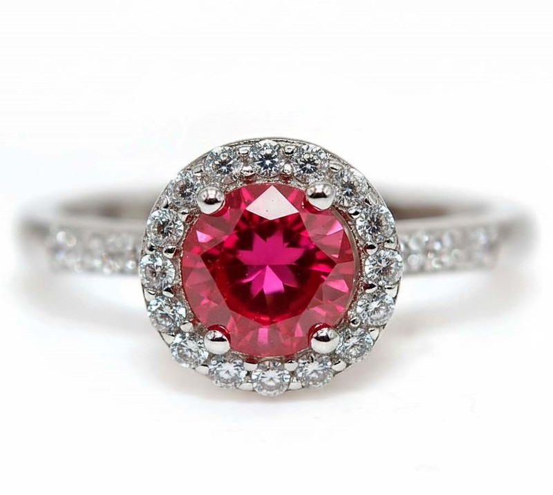 2CT Heat Treated Rubellite Tourmaline 925 Solid Sterling Silver Ring Sz 6