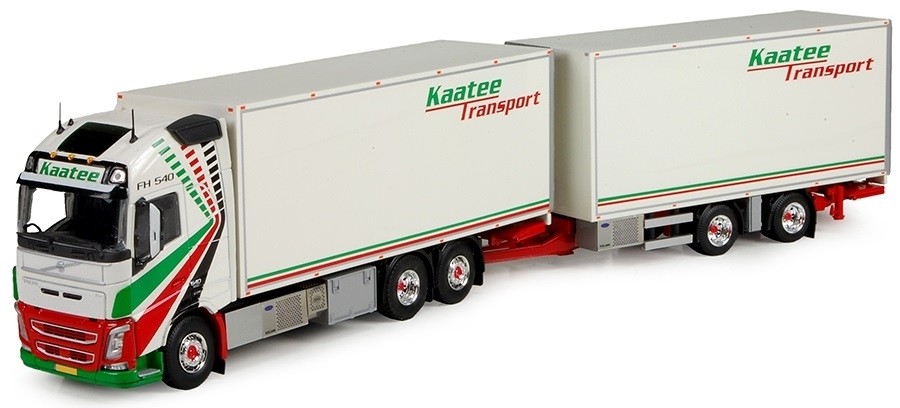Camion miniature Volvo FH04 6x2 Tekno 1/50, remorque Kaatee transport de fret routier