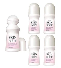 Avon Skin So Soft, Soft & Sensual Roll-On Antiperspirant Deodorant 2.6oz (4-P...