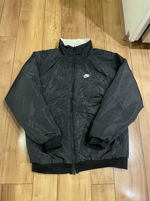 New! Nike Big Swoosh Reversible Boa Jacket, 3XL, White/Black, Sail