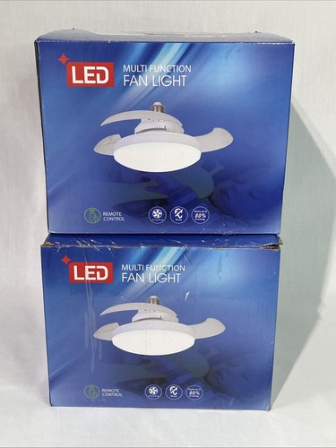 2Retractable Ceiling Fan with Lights, Socket Fan Light with APP / Remote Control - Picture 9 of 11
