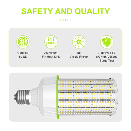 100W LED Corn Light Bulbs Industrial Factory Warehouse Highbay Lamp 15000 Lumens - Picture 11 of 15