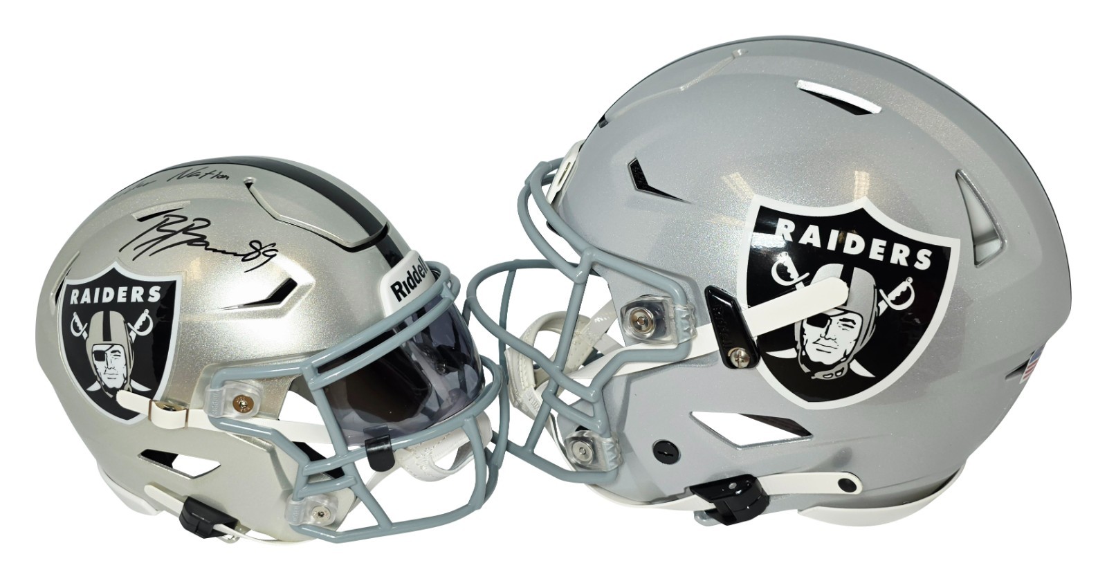 Brock Bowers Autographed Signed Georgia Bulldogs Raiders Mid-Size Helmet w/ Insc Beckett COA 