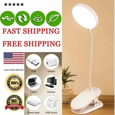 USB Reading Night Light Flexible LED Book Lamp Laptop Computer Clip-on Bed Desk