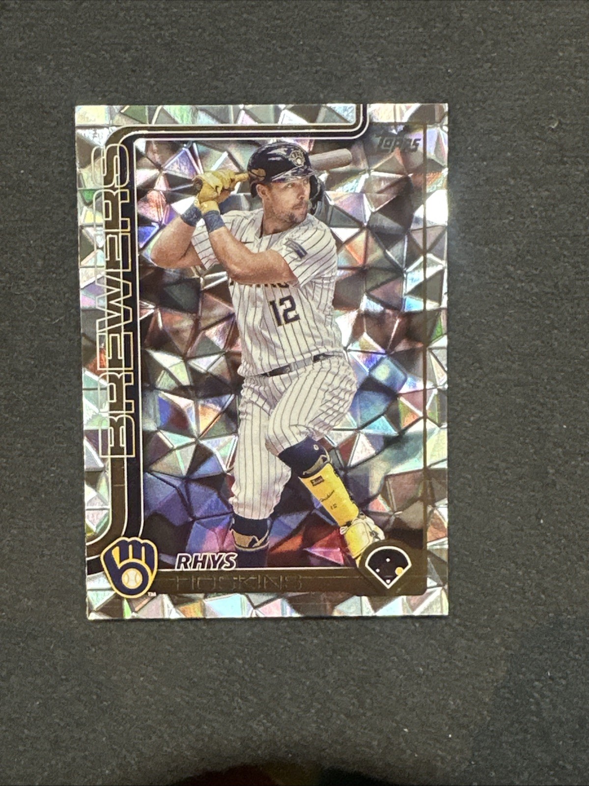 2025 Topps Diamante Foil #93 Rhys Hoskins - Milwaukee Brewers