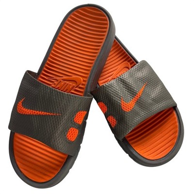 Nike Solarsoft Slide Mens Grey Orange Athletic Sandals 431884-003 Size XL 10