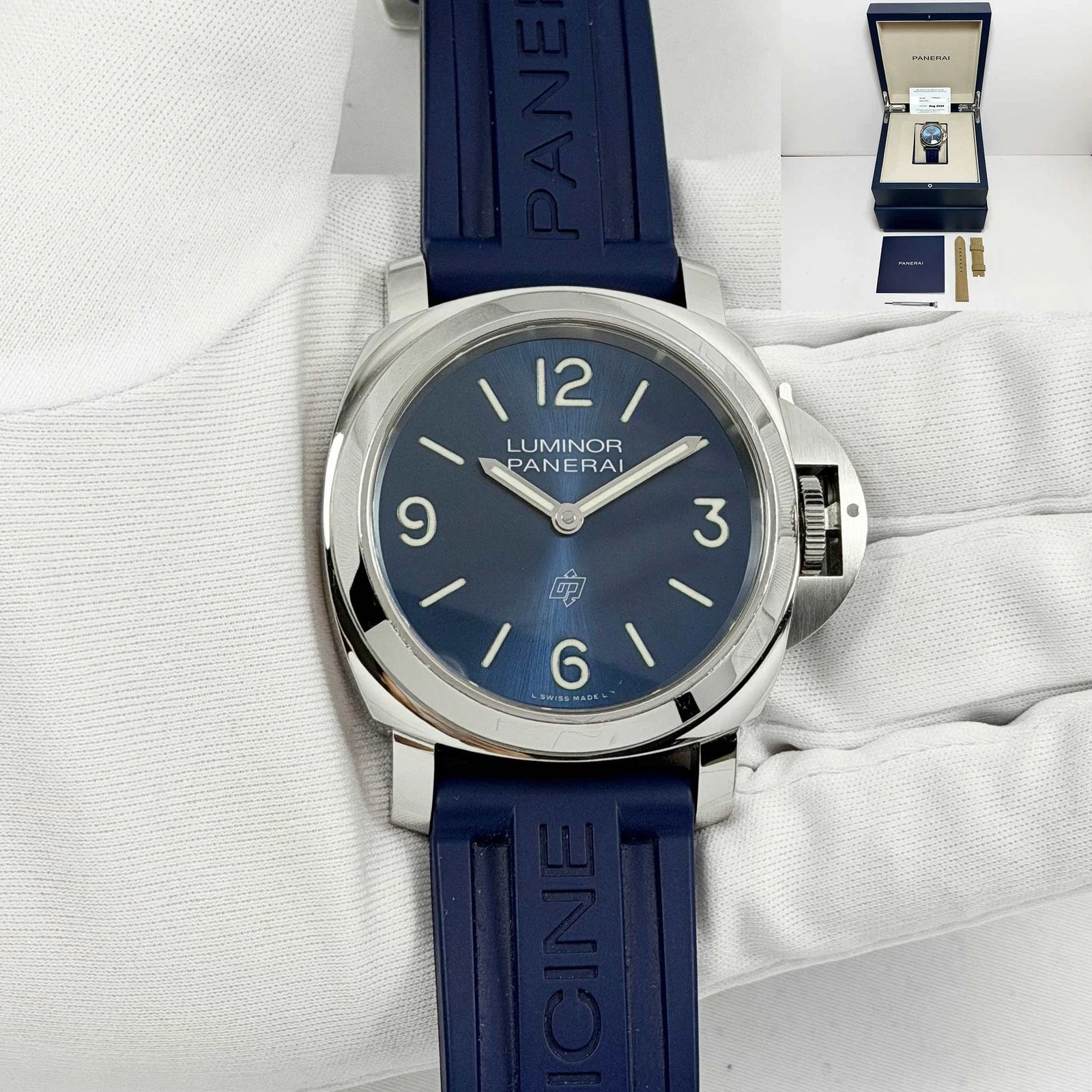 Panerai — 2025 Panerai Luminor Base Logo PAM01623 44MM Blue Stainless Steel Box Papers