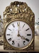 ANCIEN MECANISME MOUVEMENT HORLOGE COMTOISE  PENDULE A CLOCHE 19ème