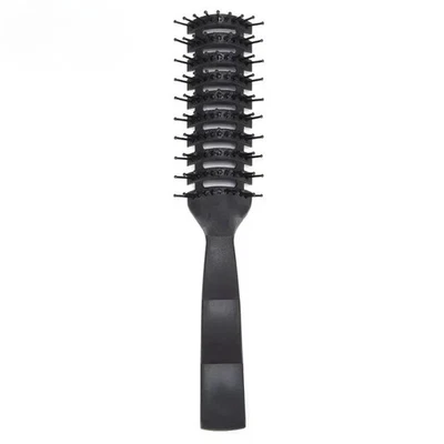 Black Detangling Vent Brush Plastic Massage Ribs Hair Comb Men/Boy.