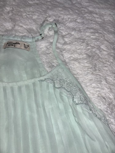 Abercrombie Kids Girls Sz. 13/14 Mint Green Pleated Tank. Delicate, Pretty - Picture 3 of 8