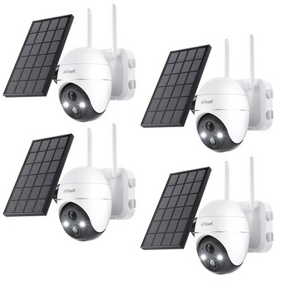 4PCS ieGeek Outdoor 5MP Solar Security Camera Wireless Home Battery CCTV System