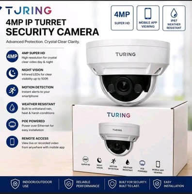 TURING 4MP IR DOME NETWORK CAMERA TI-NFD044 intelligent monitoring WDR DNR NEW