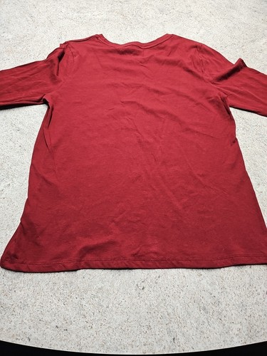 Salty Women's Red Screenprinted Long Sleeve Tshirt Size M - Picture 8 of 8