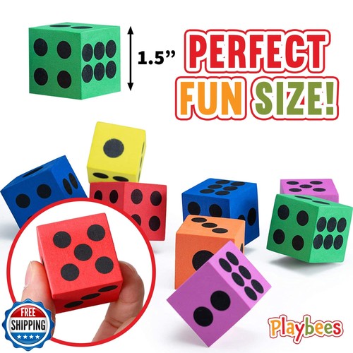Big Foam Dice Set - 48-Pack, Jumbo, and Colorful Dice for Kids - Ideal for Bo - Picture 4 of 5