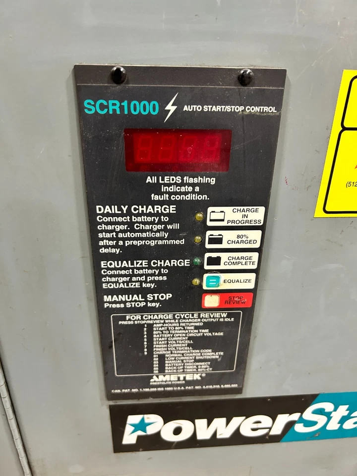 Ametek PowerStar SCR1000 196Z3-18 Industrial Forklift Battery Charger 36V 3Phase - Image 2 of 4
