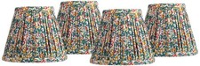 Springcrest Multi-Color Pleated Clip-On Lamp Shades 3.5x6x5 Set of 4