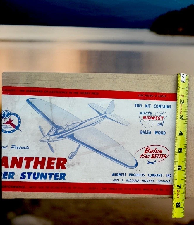 VINTAGE Panther Super Stunter MICRO CUT BALSA WOOD Airplane Kit by MIDWEST - Image 4 of 4