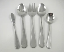 Oneida FLIGHT RELIANCE 5 Serving Pieces Glossy Stainless Steel Flatware China