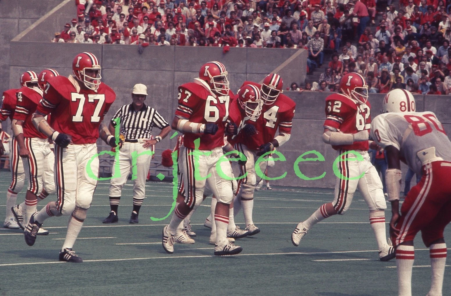 1976 Angelo Burrelli INDIANA HOOSIERS - 35mm Football Slide image 1