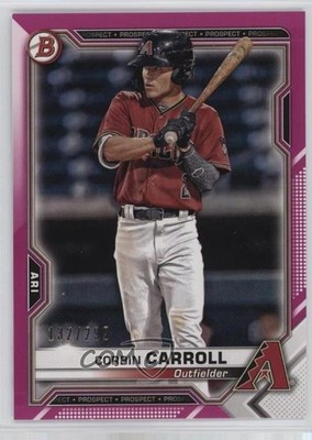 2021 Bowman Prospects Fuchsia Border 132/299 Corbin Carroll #BP-142 0u46