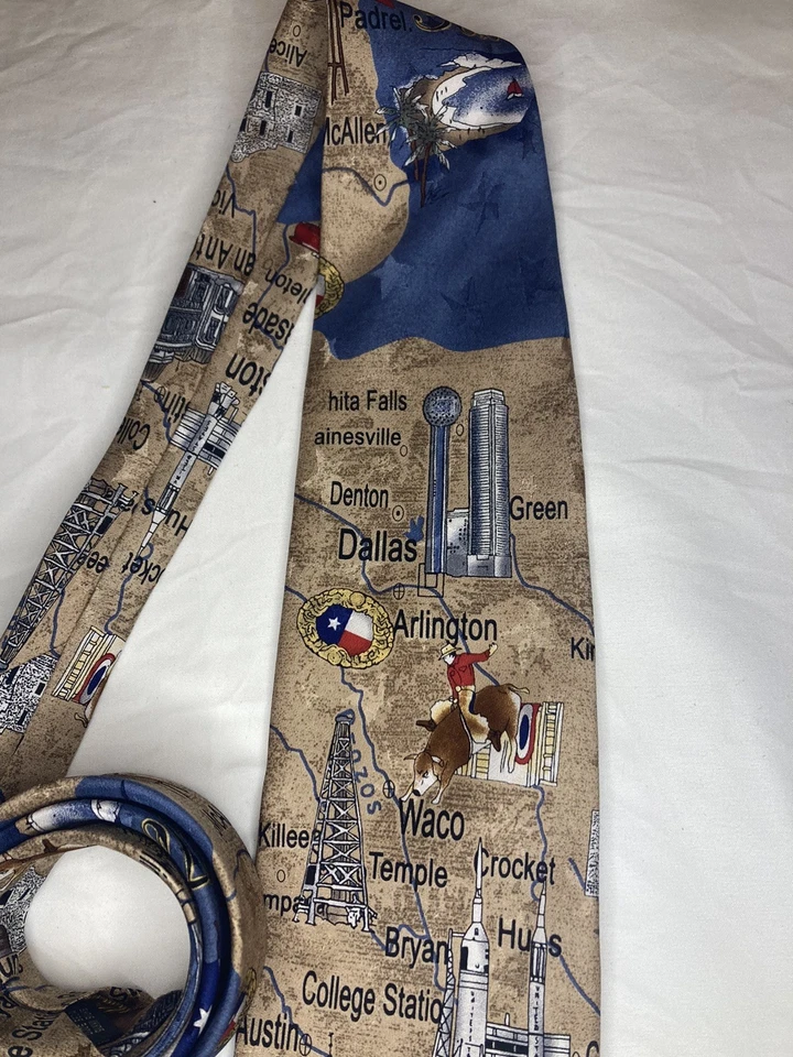 Corbata mapa del estado de Texas de Max Raab Tango Foto 3 de 4