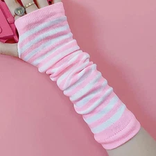 Pink Cartoon Gloves Honey Girls Winter Half Finger Cosplay Glove Anime Accessori