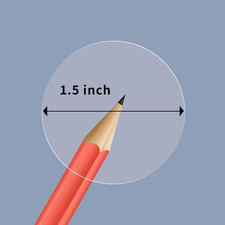 1.5 Inch round Clear Transparent Package Envelope Mail Wafer Seal Sticker Labels