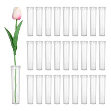28 Pcs Floral Water Tubes, 3 Inch Clear Flower Tubes, Clear