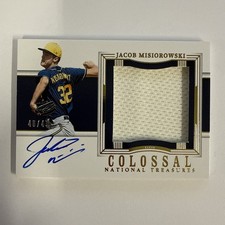 2024 Panini National Treasures - Colossal Material Autographs Jacob Misiorowski