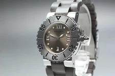 Near MINT CHAUMET Class One 622B-01735 Brown Quartz 32mm Ladies Watch From JAPAN