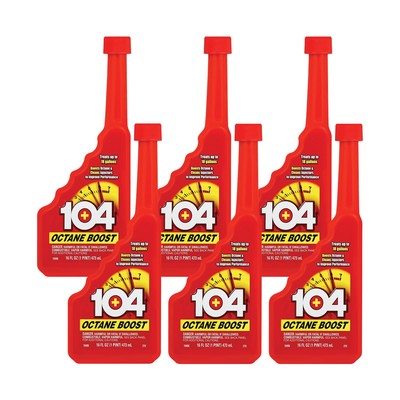 104 Octane Boost Fuel Additive 16 Ounce Case of 6 Improve Power Gas Mileage