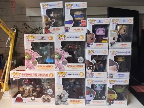 Funko Pop! Overwatch Bundle with boxes + protectors. 13 Figure lot