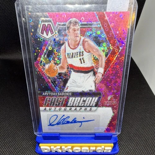 Panini 2023-24 Mosaic Arvydas Sabonis Fast Break Autographs #FB-ARV /15 Blazers