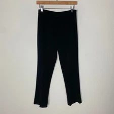 Ming Wang Straight Leg Knit Pull On Stretch Pants Black Womens Small Dressy