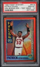 1995 Finest Mystery Orange Border Refractor Test Issue #M16 Patrick Ewing PSA 10