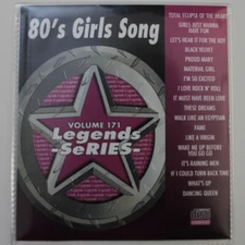 KARAOKE CD+G LEGEND SERIES 80'S GIRLS SONG VOL-171 NEW IN PLASTIC SLEEVE /PRINT