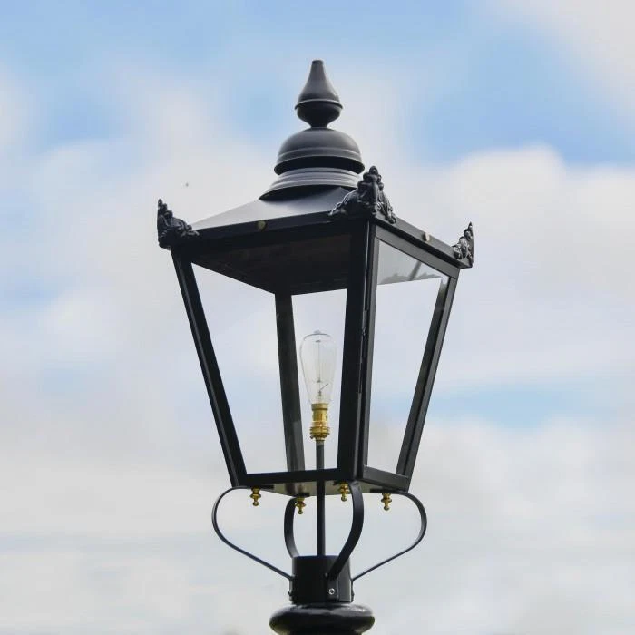 Deluxe Black Victorian Lantern or Replacement Lamp Post Top 90cm
