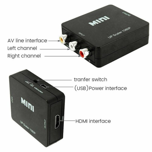 AV zu HDMI 1080P RCA CVBS Video Audio Composite Converter Mini Adapter HDTV/DVD - Bild 11 von 20