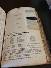 1954 DUPONT DUCO DULUX MERCURY COLORS PAINT CHIP SWATCH SHEET BULLETIN NO 5