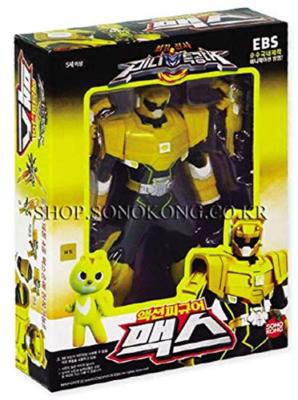 Miniforce Max koreanischer Roboter Actionfigur gelb 5,5'' montierbar 4 Waffen 