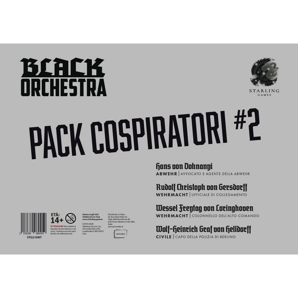 Black Orchestra: Pack Cospiratori 2 Gioco da Tavolo in Italiano