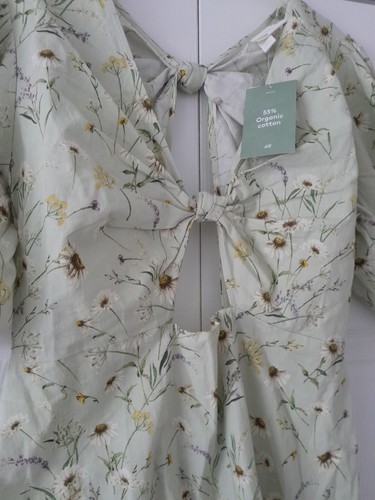 H&M Wildflower Collection Linen-blend Floral Dress 14 Bloggers Fave - Picture 2 of 3