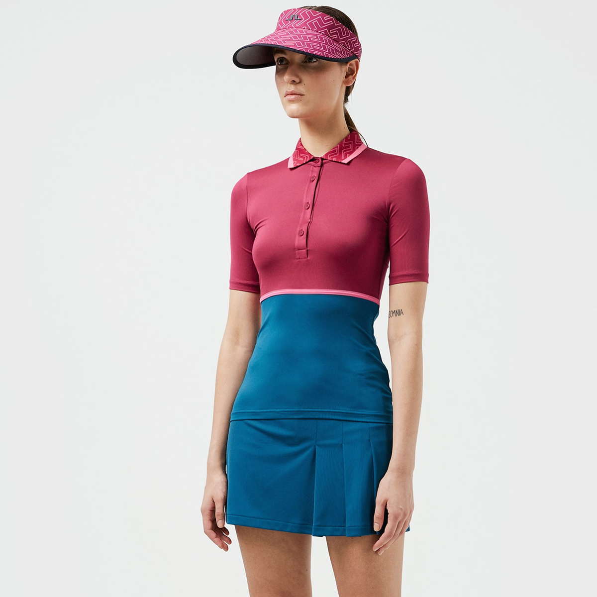 J Lindeberg Women's Odella Golf Polo GWJT05405-Q252 Anemone