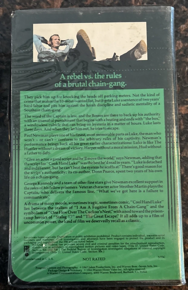 Warner Home Video Cool Hand Luke (1967) Clamshell VHS  - Image 2 of 4