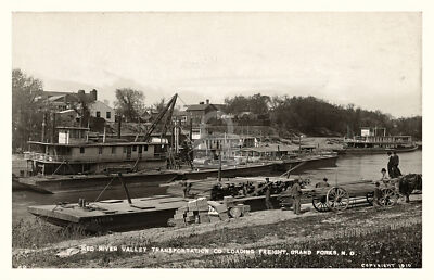 Red River Valley Transportation Co. Grand Forks ND 1910 RPPC Postcard COPY