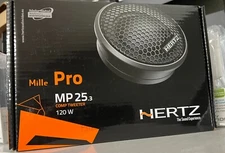 HERTZ MP 25.3 1-3/16" NEODYMIUM DOME TWEETERS PAIR 4 OHM  HERTZ MILLE PRO MP25.3