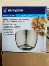 Westinghouse 70031 45 Degree Brushed Nickel Cathedral Ceiling Fan